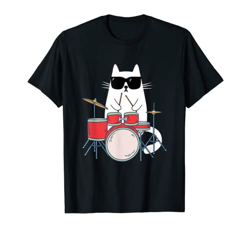 Camiseta Gato Batería