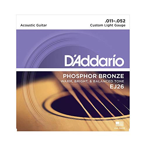 D’Addario EJ26 Custom light (011-052) - guitarra acústica