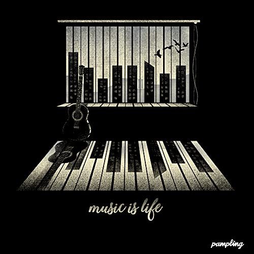 Camiseta Music Is Life - Piano